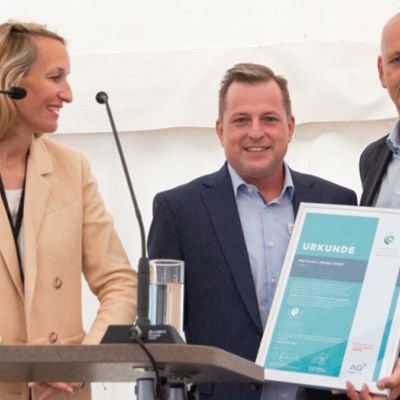 Von links: Kirsten Hommelhoff (Hauptgeschäftsführerin BVDM), Stefan Mail (Geschäftsführer Mail Druck + Medien), Jens Meyer (Geschäftsführer VDM Beratung).